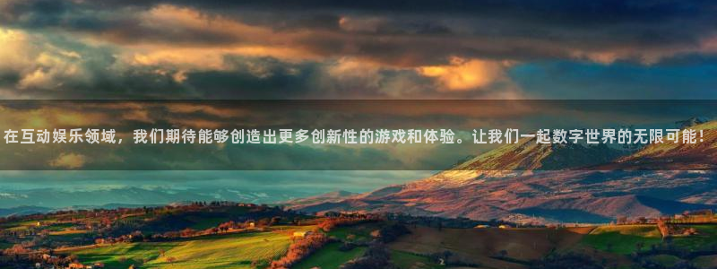 恩佐娱乐：在互动娱乐领域，我们期待能够创造出更多创新性的游戏和体验。让我们一起数字世界的无限可能！