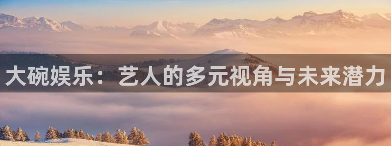 恩佐娱乐：大碗娱乐：艺人的多元视角与未来潜力